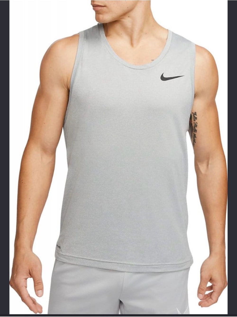Nike Pro Dri-FIT Men’s Sleeveless Training Tank Top Heather Grey Size Small
